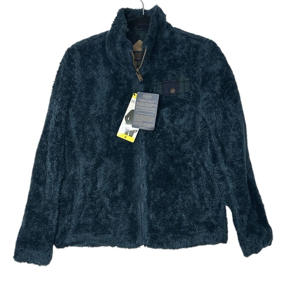 Pendleton Jacket Women Small Sherpa Fleece Plaid Full Zip Cozycore Outdoor NEW